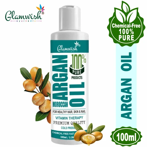GLAMWISH 100% Pure Cold Pressed Moroccan Argan Oil