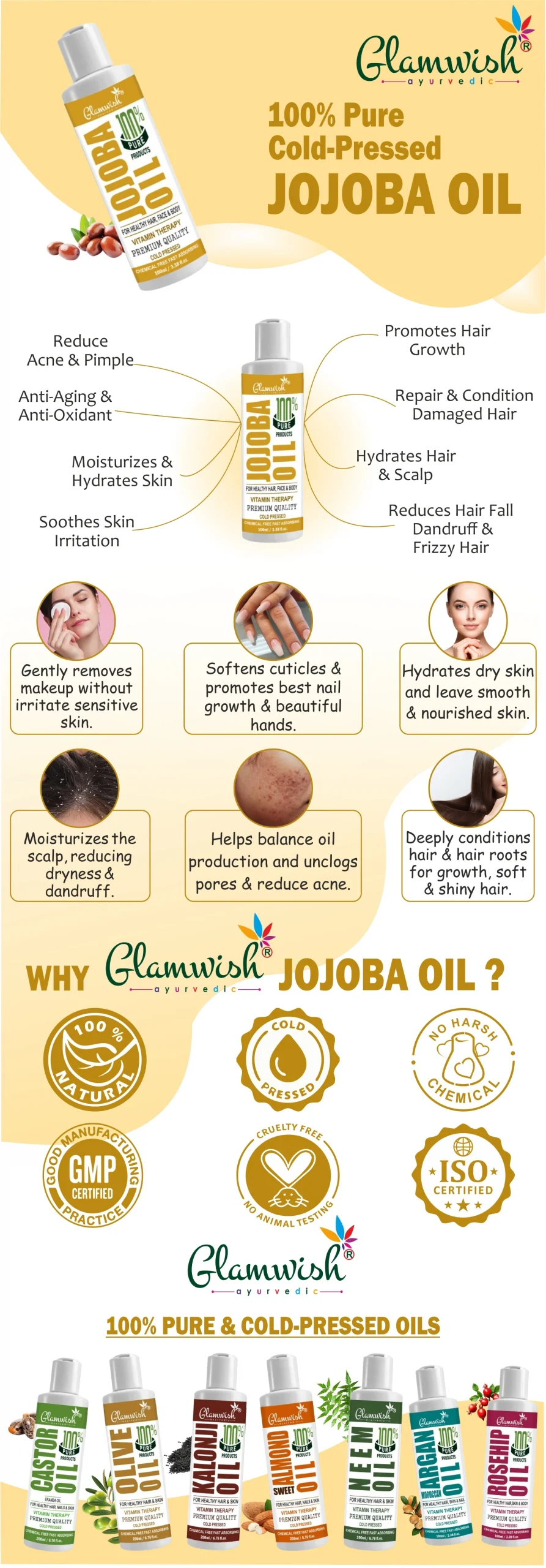 Glamwish jojoba oil
