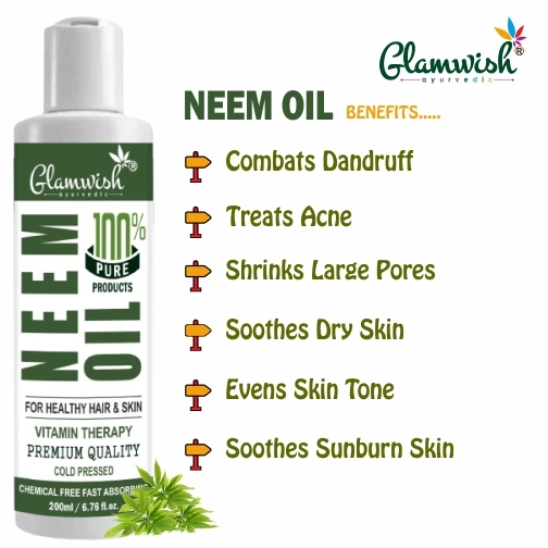GLAMWISH 100% Pure Cold Pressed Neem Oil - Image 2